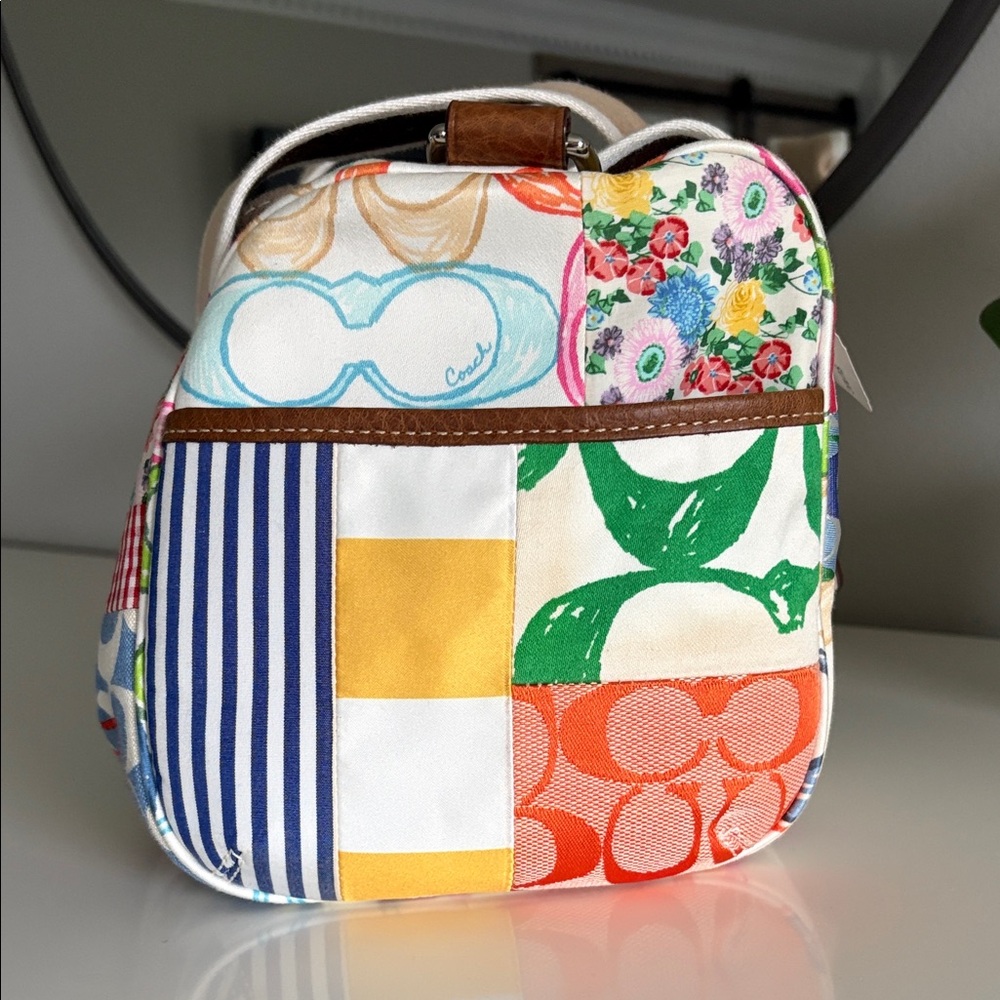 Nwt Y2k Coach Multicolor Patchwork Boston/Duffle … - image 3